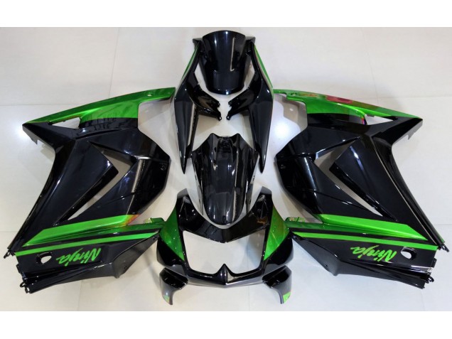 Gloss Black & Green 2008-2012 Ninja 250 Fairings