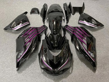 Gloss Black & Pink 2012-2021 ZX14R Fairings