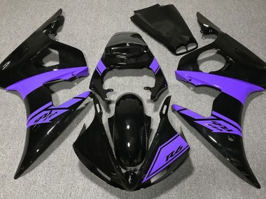 Gloss Black and Purple 2003-2004 R6 Fairings