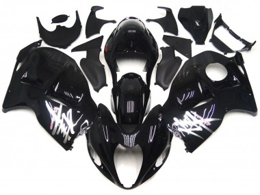 Gloss Black with Silver Decals 1997-2007 GSXR 1300 Hayabusa Fairings