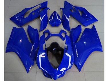 Gloss Blue & White 2011-2014 Ducati 1199 Fairings