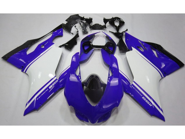 Gloss Blue White and Black 2011-2014 Ducati 1199 Fairings