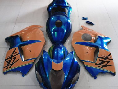 Gloss Blue and Desert Tan 1997-2007 GSXR 1300 Hayabusa Fairings