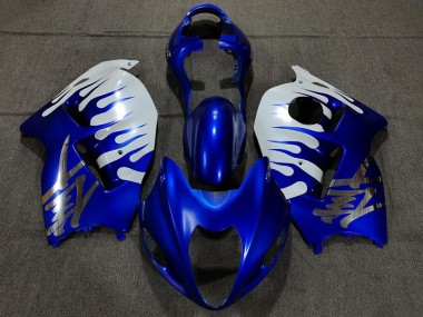 Gloss Blue and White 1997-2007 GSXR 1300 Hayabusa Fairings