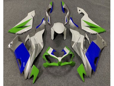 Gloss Green Blue and Silver 2019-2023 ZX6R Fairings