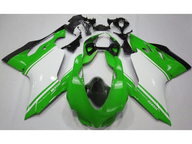 Gloss Green White and Black 2011-2014 Ducati 1199 Fairings