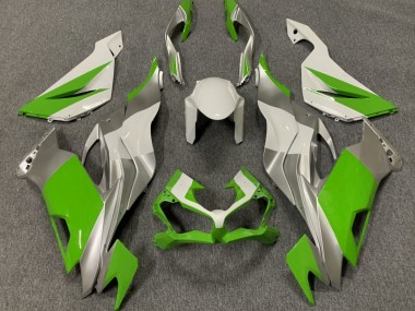 Gloss Green White and Silver 2019-2023 ZX6R Fairings