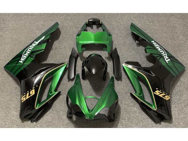 Gloss Green and Black 2009-2012 Daytona 675 Fairings