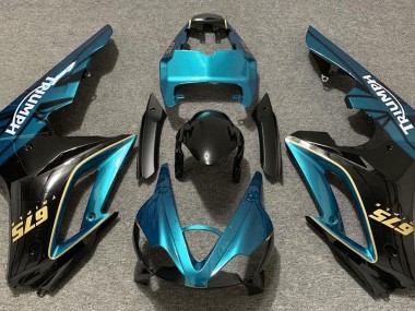 Gloss Light Blue and Black 2009-2012 Daytona 675 Fairings