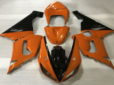 Gloss Orange & Black 2005-2006 ZX6R Fairings