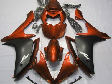 Gloss Orange and Black 2007-2008 R1 Fairings