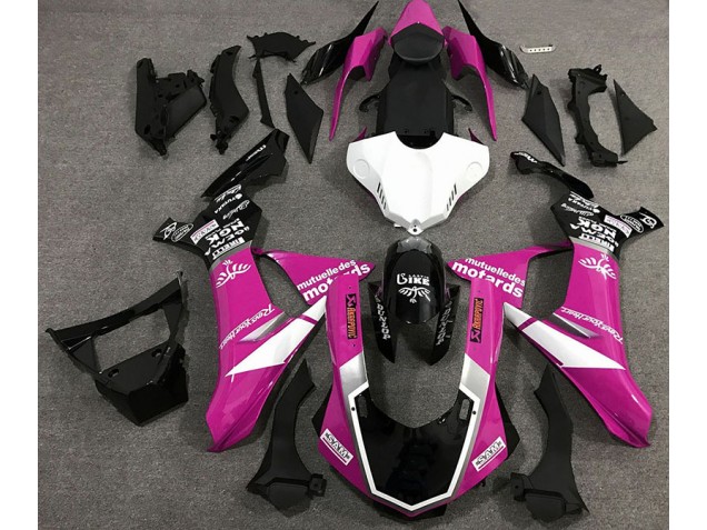 Gloss Pink Logo Style 2015-2019 R1 Fairings