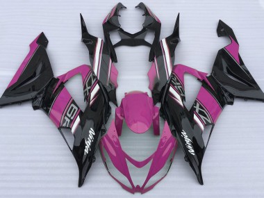 Gloss Pink and Black 2013-2018 ZX6R Fairings