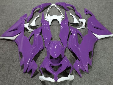 Gloss Purple & White 2019-2023 ZX6R Fairings