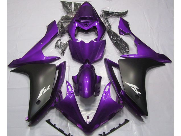 Gloss Purple and Black 2007-2008 R1 Fairings