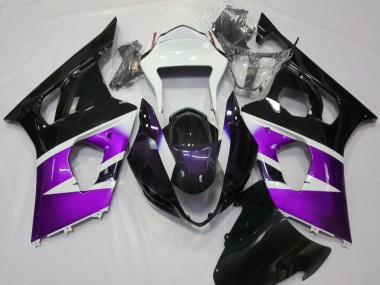 Gloss Purple and White 2003-2004 GSXR 1000 Fairings