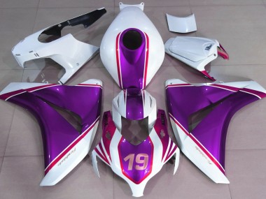 Gloss Purple and White 2008-2011 CBR1000RR Fairings