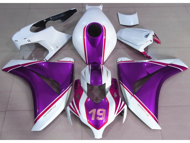 Gloss Purple and White 2008-2011 CBR1000RR Fairings