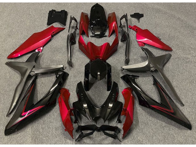 Gloss Red & Green R 2008-2010 GSXR 600-750 Fairings