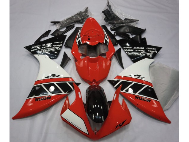 Gloss Red White and Black 2012-2014 R1 Fairings