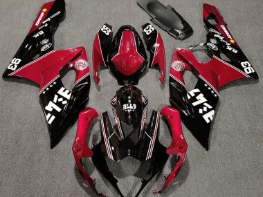 Gloss Red and Black Custom 2005-2006 GSXR 1000 Fairings