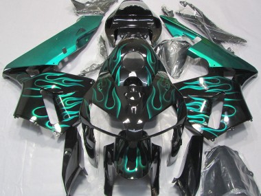 Gloss Teal Flame 2005-2006 CBR600RR Fairings