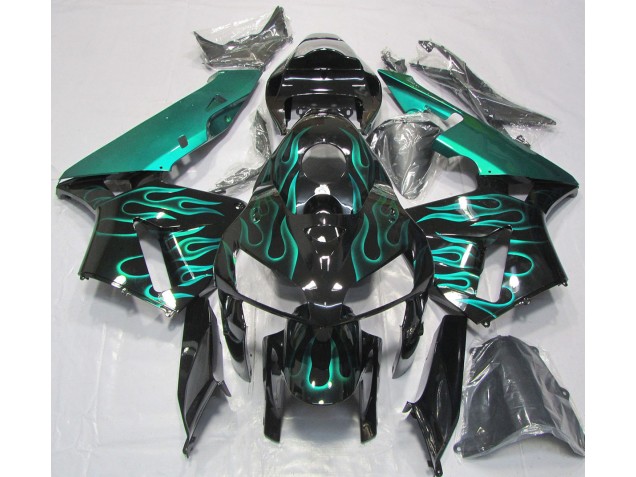 Gloss Teal Flame 2005-2006 CBR600RR Fairings