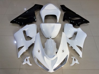 Gloss White & Black 2005-2006 ZX6R Fairings