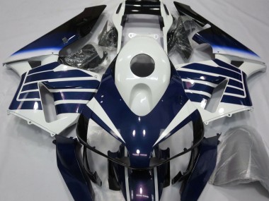 Gloss White & Blue Fade 2003-2004 CBR600RR Fairings