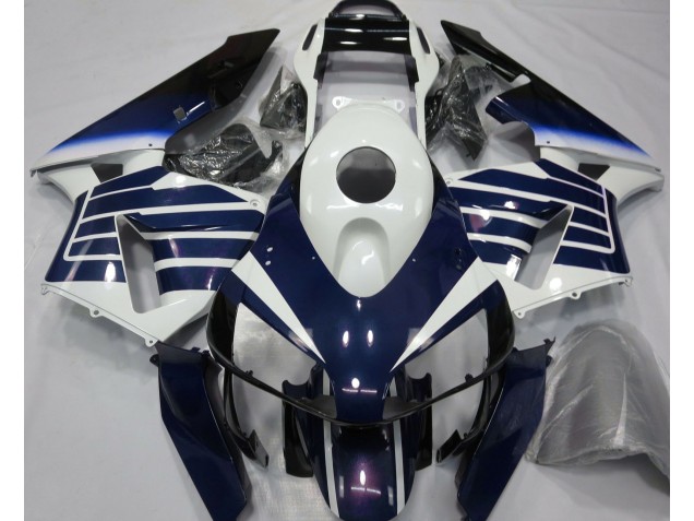 Gloss White & Blue Fade 2003-2004 CBR600RR Fairings