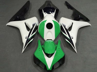 Gloss White Green Black 2006-2007 CBR1000RR Fairings