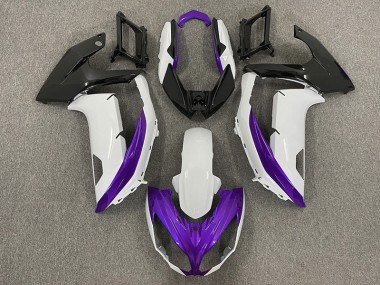 Gloss White & Purple 2012-2016 Ninja 650R Fairings