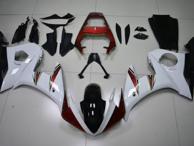 Gloss White & Red Accents 2003-2004 R6 Fairings