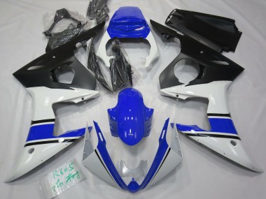 Gloss White and Blue 2003-2004 R6 Fairings