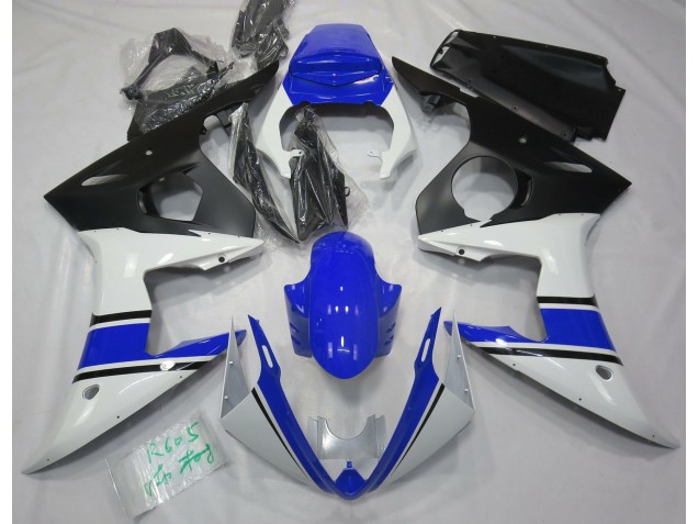 Gloss White and Blue 2003-2004 R6 Fairings