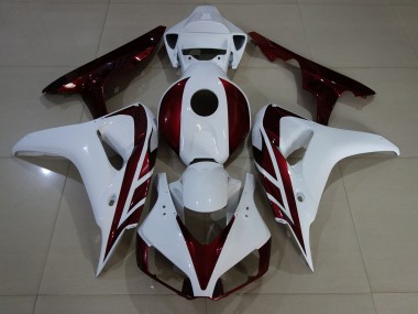 Gloss White and Deep Red 2006-2007 CBR1000RR Fairings