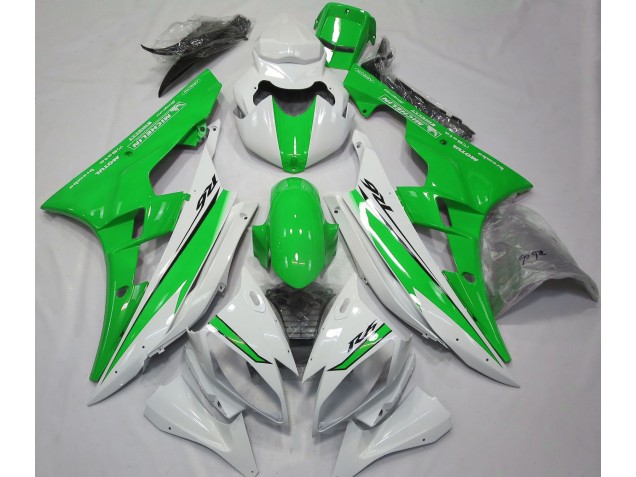 Gloss White and Green 2006-2007 R6 Fairings