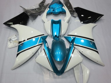 Gloss White and Light Blue 2009-2011 R1 Fairings