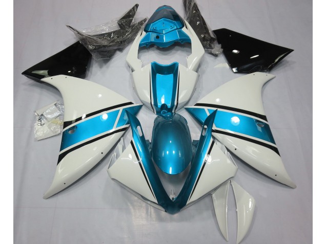 Gloss White and Light Blue 2009-2011 R1 Fairings