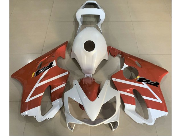 Gloss White and Orange 2001-2003 CBR600 F4i Fairings