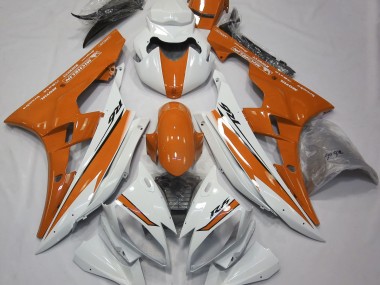 Gloss White and Orange 2006-2007 R6 Fairings