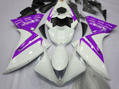 Gloss White and Purple 2012-2014 R1 Fairings