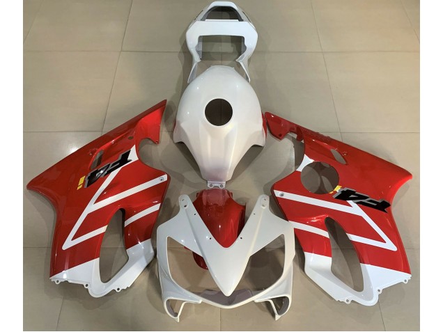 Gloss White and Red 2001-2003 CBR600 F4i Fairings