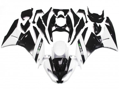 Gloss White and Slick Black 2009-2012 ZX6R Fairings