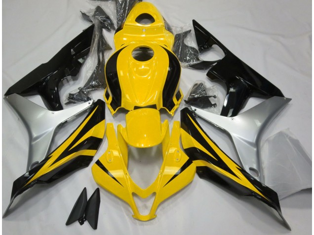 Gloss Yellow Silver and Black 2007-2008 CBR600RR Fairings