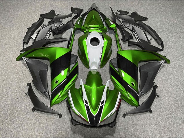 Green Black and White 2015-2018 R3 Fairings