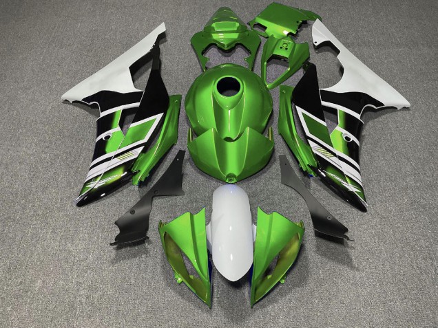 Green Black and White OEM Style 2008-2016 R6 Fairings