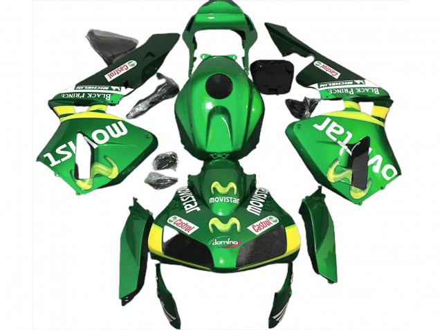 Green Movistar 2003-2004 CBR600RR Fairings