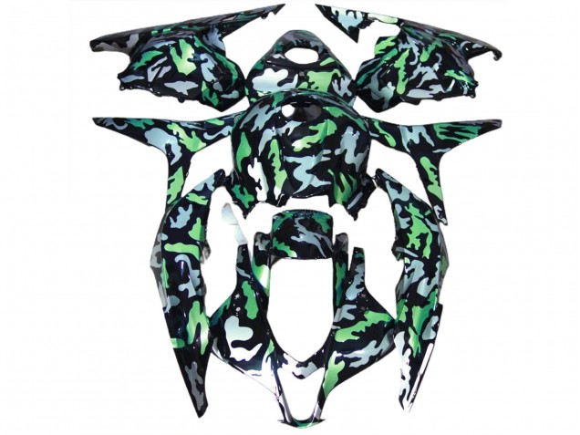 Green Snow Camo 2009-2012 CBR600RR Fairings