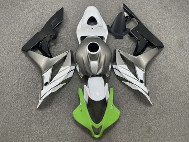 Green White and Grey 2007-2008 CBR600RR Fairings